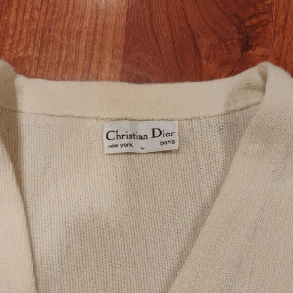 Women's Cream Cardigan Sweater - Picture 2 of 6